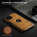 iPhone 11 Pro Θήκη Κινητού από Οικολογικό Δέρμα - Back Leather Case Brown - Image 3
