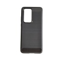 CARBON SILICONE BACK CASE FOR HUAWEI P40 - BLACK - Image 1