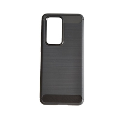 CARBON SILICONE BACK CASE FOR HUAWEI P40 - BLACK