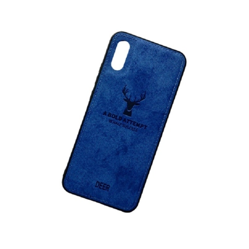 DEER CLOTH BACK CASE FOR SAMSUNG GALAXY A02 - BLUE