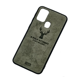 DEER CLOTH BACK CASE FOR SAMSUNG M21- GREY