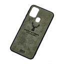 DEER CLOTH BACK CASE FOR SAMSUNG M31- GREY - Image 1