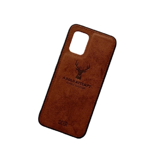 DEER CLOTH BACK CASE FOR XIAOMI Mi 10 Lite - BROWN