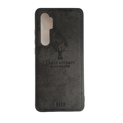 DEER CLOTH BACK CASE FOR XIAOMI Mi Note 10 Lite - BLACK