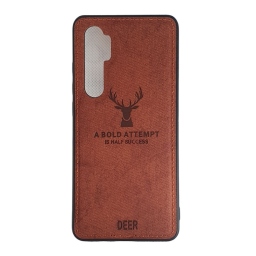 DEER CLOTH BACK CASE FOR XIAOMI Mi Note 10 Lite - BROWN