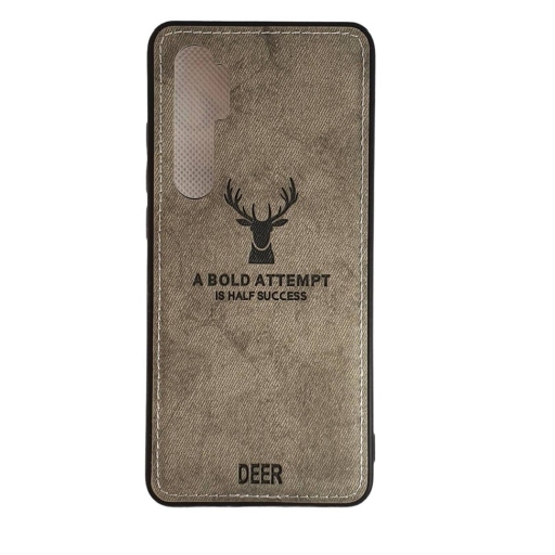 DEER CLOTH BACK CASE FOR XIAOMI Mi Note 10 Lite - GREY