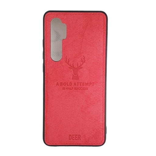 DEER CLOTH BACK CASE FOR XIAOMI Mi Note 10 Lite - RED