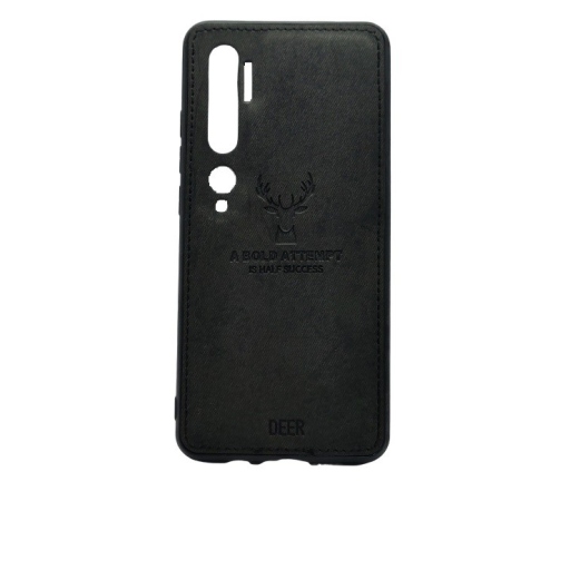 DEER CLOTH BACK CASE FOR XIAOMI Mi NOTE 10 PRO - BLACK