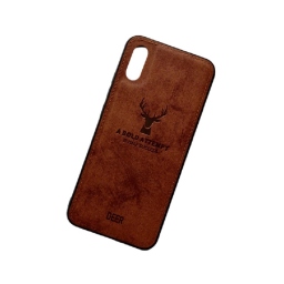 DEER CLOTH BACK CASE FOR XIAOMI REDMI 9A - BROWN
