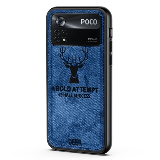 DEER CLOTH CASE WITH CAMERA PROTECTION FOR XIAOMI POCO X4 PRO 5G - ΜΠΛΕ
