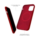 iPhone 12 Pro Max Δερμάτινη Θήκη MagSafe Animation - Luxuri Leather Case Red - Image 2