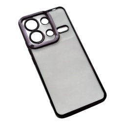 Διάφανη Θήκη Σιλικόνης για Redmi Note 13 4g με Μωβ Πλαίσια