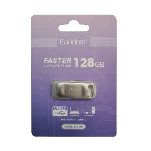 Earldom USB Flash Drive 128 GB - Silver