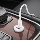 Φορτιστής Αυτοκινήτου με Καλώδιο Type-C to iPhone Dual Mini Car Charger White - Image 2