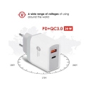 Φορτιστής Οικιακός Xnous QC20 USB 3 - PD 20W Λευκός - Image 4