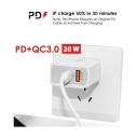 Φορτιστής Οικιακός Xnous QC20 USB 3 - PD 20W Λευκός - Image 5