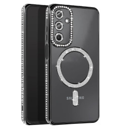 Samsung Galaxy A17 Θήκη Glitter & Strass με Μαύρα Πλαίσια