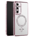 Samsung Galaxy A17 Θήκη Glitter & Strass με Ροζ Πλαίσια - Image 1