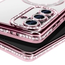 Galaxy A56 Θήκη Σιλικόνης με Glitter - Strass Rose - Image 3