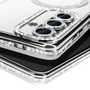 Galaxy A56 Θήκη Σιλικόνης με Glitter - Strass Silver - Image 2