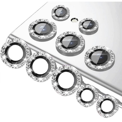 Galaxy S22 Ultra Ασημί Camera Lens Silver Glitter