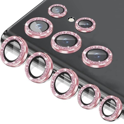 Galaxy S23 Ultra Ροζ Glitter Camera Lens Protection