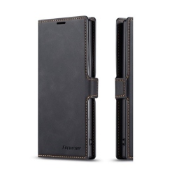 Galaxy S24 Ultra Δερμάτινη Θήκη Book Μαγνητική Black
