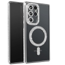 Galaxy S25 Ultra Θήκη Σιλικόνης με Glitter - Strass Silver - Image 1