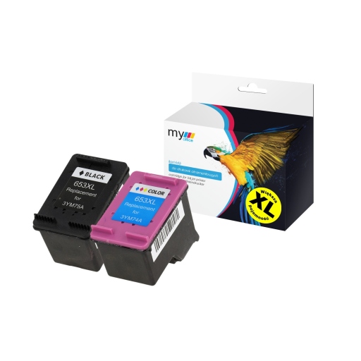 HP 653XL Pack - Πακέτο Συμβατά Μελάνια Black και Color