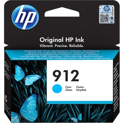 HP 912 Γνήσιο Μελάνι Εκτυπωτή InkJet Cyan (3YL77AE)