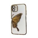 iPhone 11 Glitter Case Butterfly - Θήκη Σιλικόνης με Προστασία Κάμερας Gold - Image 2