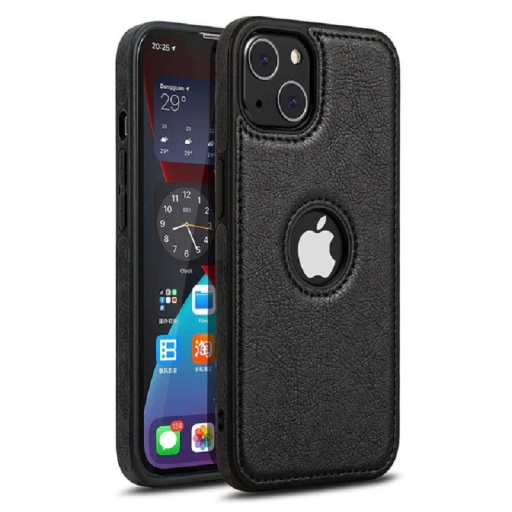 iPhone 11 Pro Θήκη Κινητού από Οικολογικό Δέρμα - Back Leather Case Black