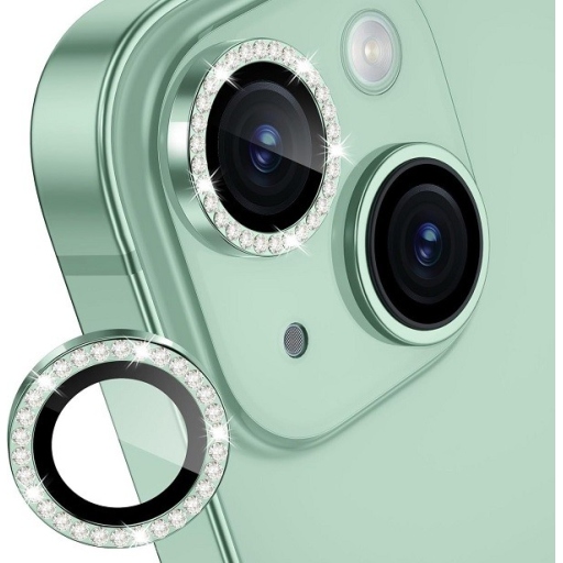 iPhone 11 Προστασία Κάμερας Στρας Πράσινα - Camera Protector Ring Lens Green