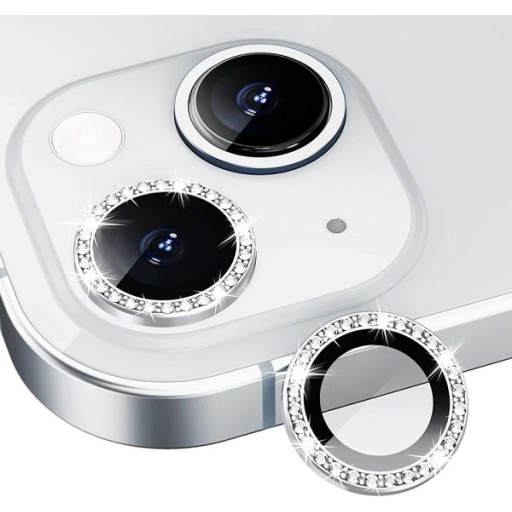 iPhone 12 Προστασία Κάμερας Στρας Ασημί - Camera Protector Ring Lens Silver