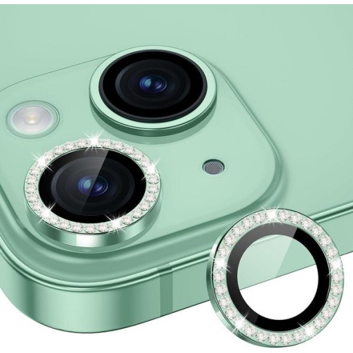 iPhone 12 Προστασία Κάμερας Στρας Πράσινα - Camera Protector Ring Lens Green