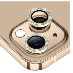 iPhone 13 Mini Προστασία Κάμερας Gold Strass Lens
