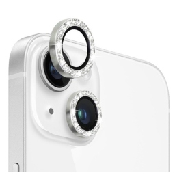 iPhone 13 Mini Προστασία Κάμερας Silver Strass Lens