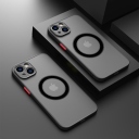 iPhone 13 Pro Θήκη Κινητού Armor MagSafe με Προστασία Κάμερας - Silicone Back Case Matte Black - Image 2