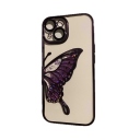 iPhone 14 Glitter Case Butterfly - Θήκη Σιλικόνης με Προστασία Κάμερας Purple - Image 2