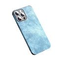 Θήκη με προστασία κάμερας Shockproof Lampskin Leather BackCase iPhone 14 Pro Max - Sky Blue - Image 1