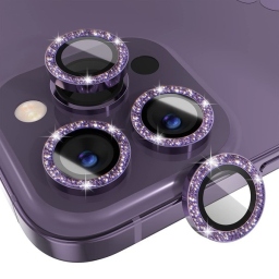 iPhone 14 Pro Προστασία Κάμερας Μωβ Glitter Lens