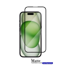 iPhone 15 Matte Anti-Fingerprint Full Tempered Glass