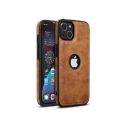iPhone 15 Plus Θήκη Κινητού από Οικολογικό Δέρμα - Back Leather Case Brown - Image 1