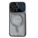 iphone 15 Pro MagSafe Θήκη με Προστασία Κάμερας - Silicone Case Camera Lens Protection Silver - Image 2