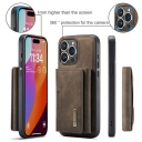 iPhone 15 Pro Max Θήκη με Μαγνητικό Πορτοφόλι Καφέ - Image 2