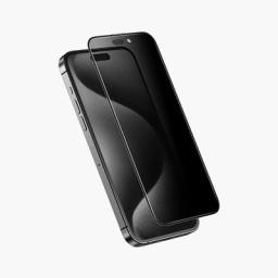 iPhone 15 Pro Max Privacy - Matte Full Tempered Glass Anti-Spy Anti-Finger - Απόρρητη Ματ Προστασία Οθόνης Φιμέ