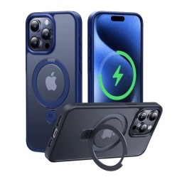 iPhone 15 Pro Max Θήκη MagSafe Μπλε με Ring Stand