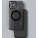 iPhone 15 Pro Θήκη Κινητού Armor MagSafe με Προστασία Κάμερας - Silicone Back Case Matte Black - Image 2