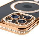 iPhone 15 Pro Max Θήκη Magsafe Glitter-Strass Gold - Image 3