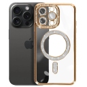 iPhone 15 Pro Max Θήκη Magsafe Glitter-Strass Gold - Image 4
